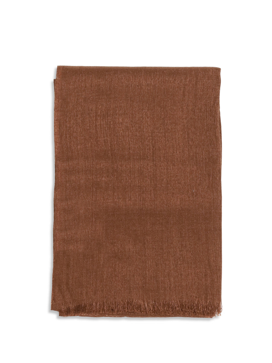 Scarf Silk & Cashmere Fire Brick (capra Hircus)