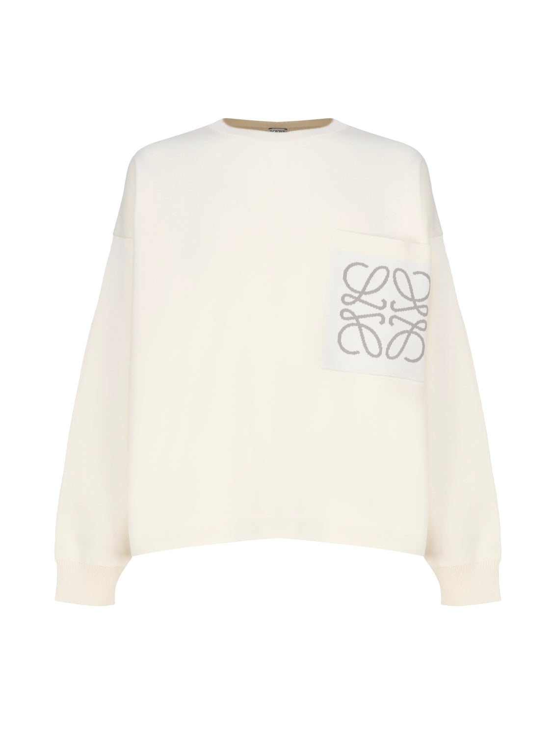 Loewe Sweaters Soft White Cotton