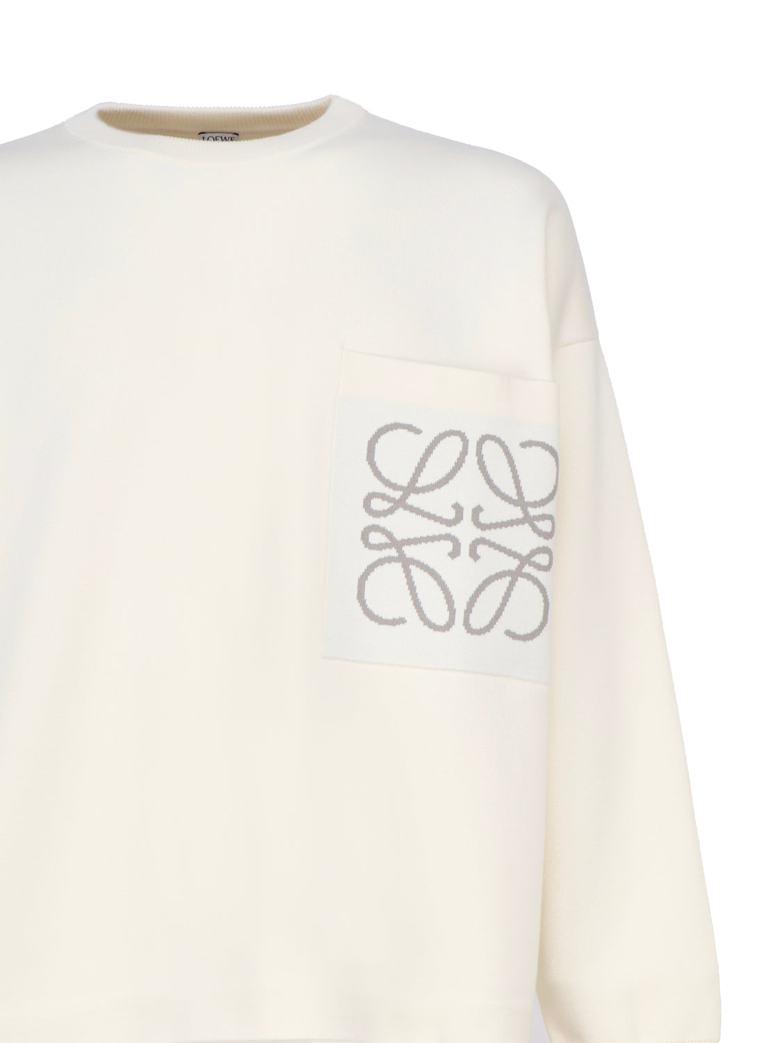 Loewe Sweaters Soft White Cotton