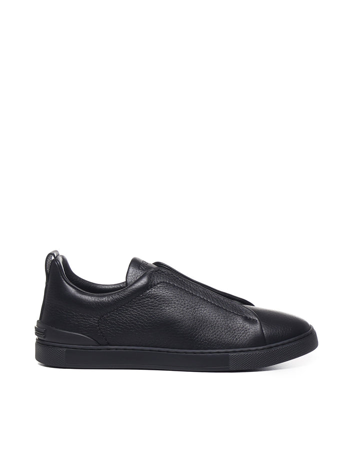Zegna Sneakers Black Deerskin
