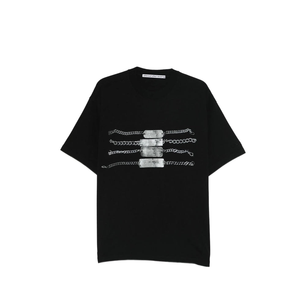 T-Shirt Alexander Wang Black Cotton: 100. T-shirts