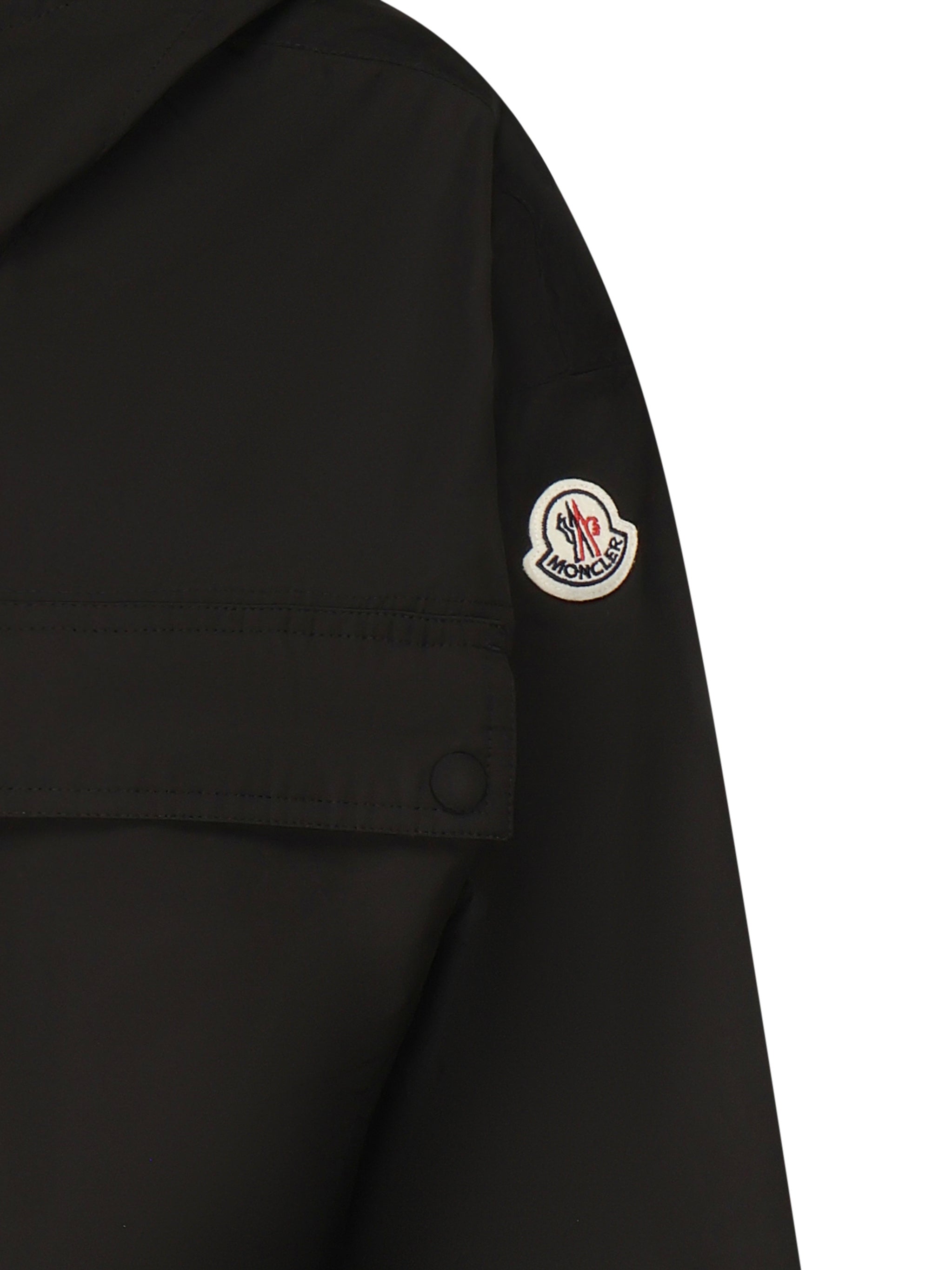 Moncler Coats Black Polyester