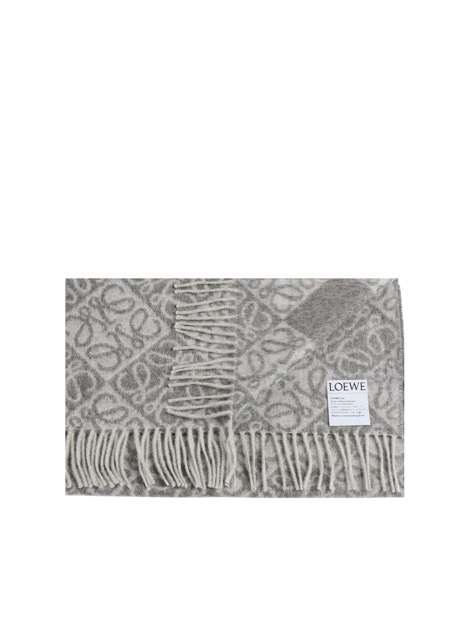 Loewe Scarfs Gray Wool/cashmere