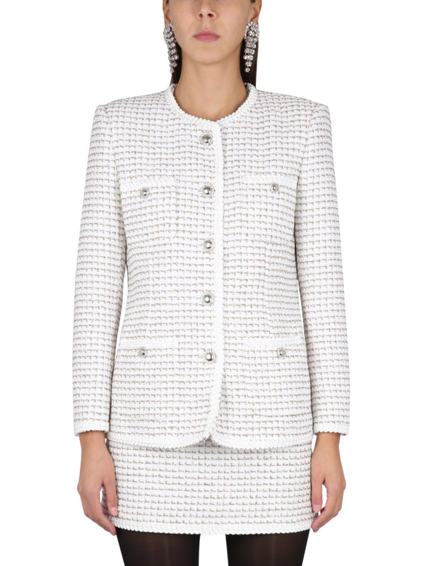 Tweed Jacket White Polyamide