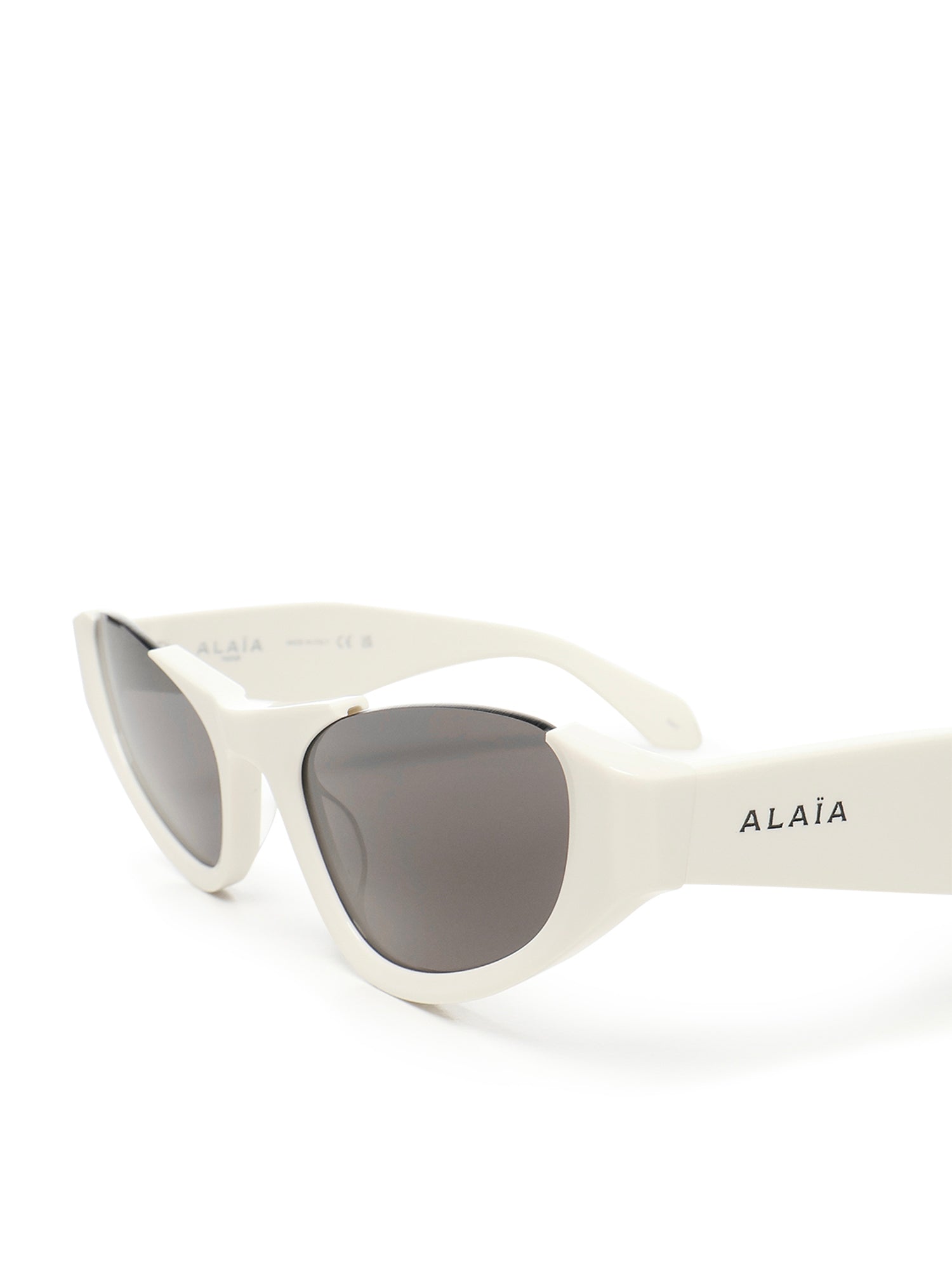 Alaia Sunglasses White Recycled Acetate