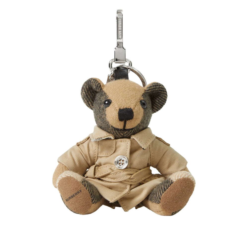 Keyring Burberry Brown/neutrals Cotton: 100. Keyrings