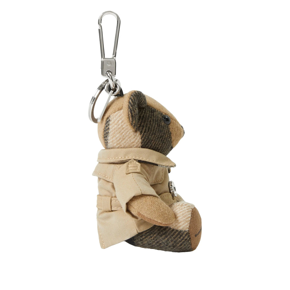 Keyring Burberry Brown/neutrals Cotton: 100. Keyrings