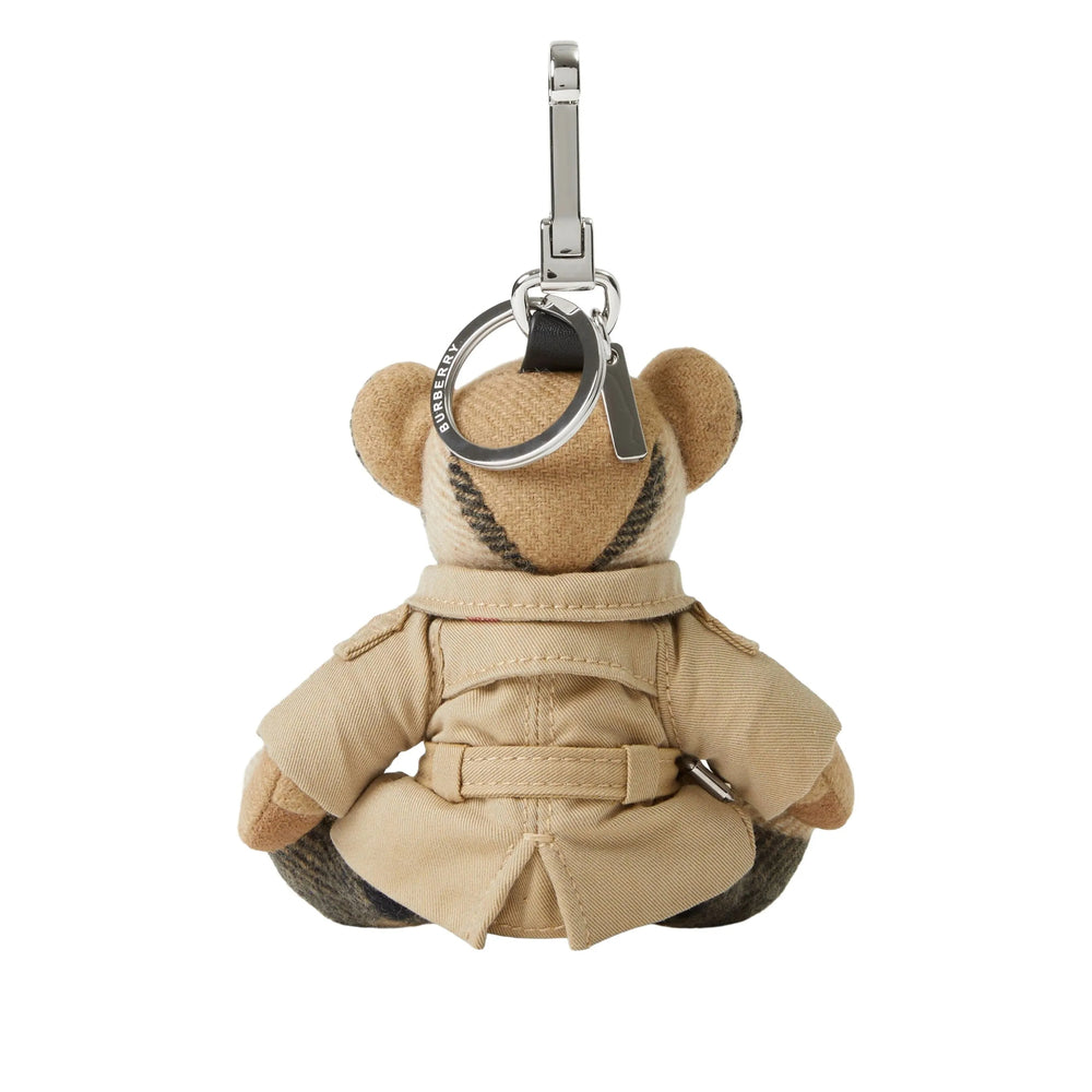 Keyring Burberry Brown/neutrals Cotton: 100. Keyrings