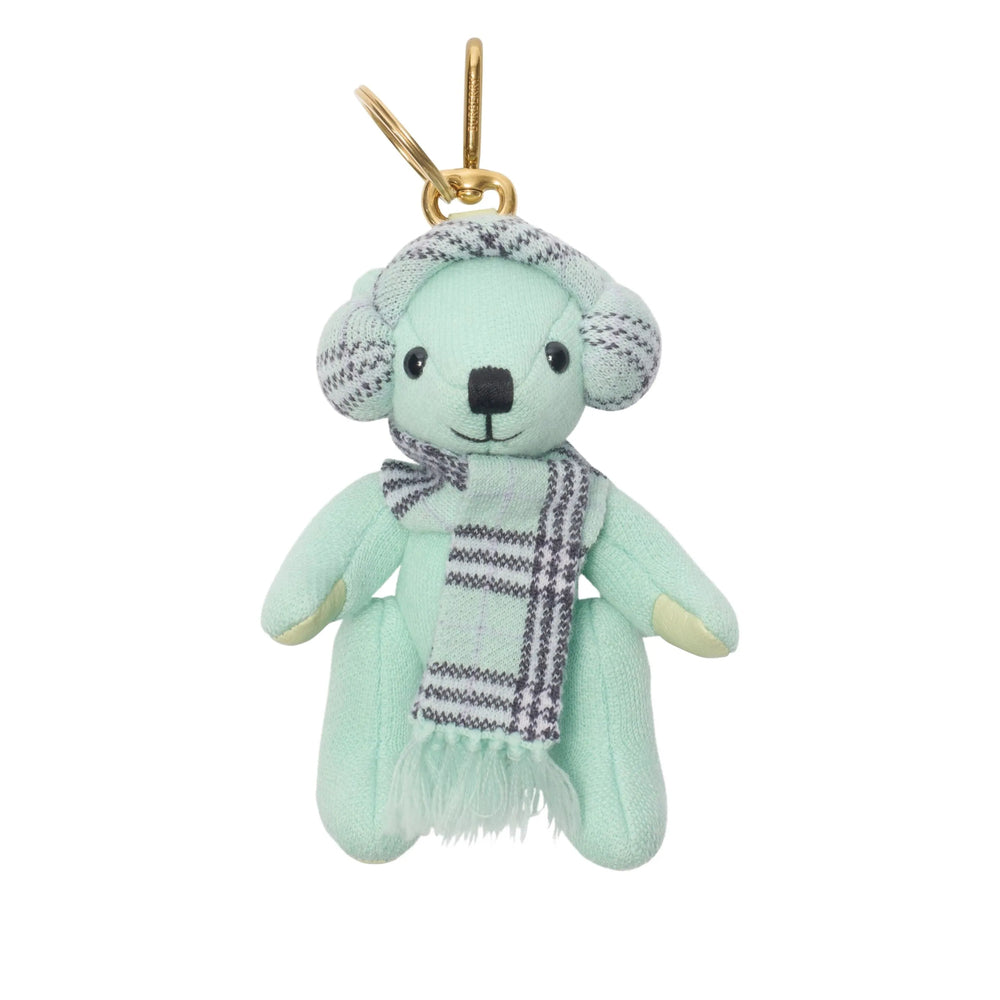 Keyring Burberry Green Leather: 100. Keyrings