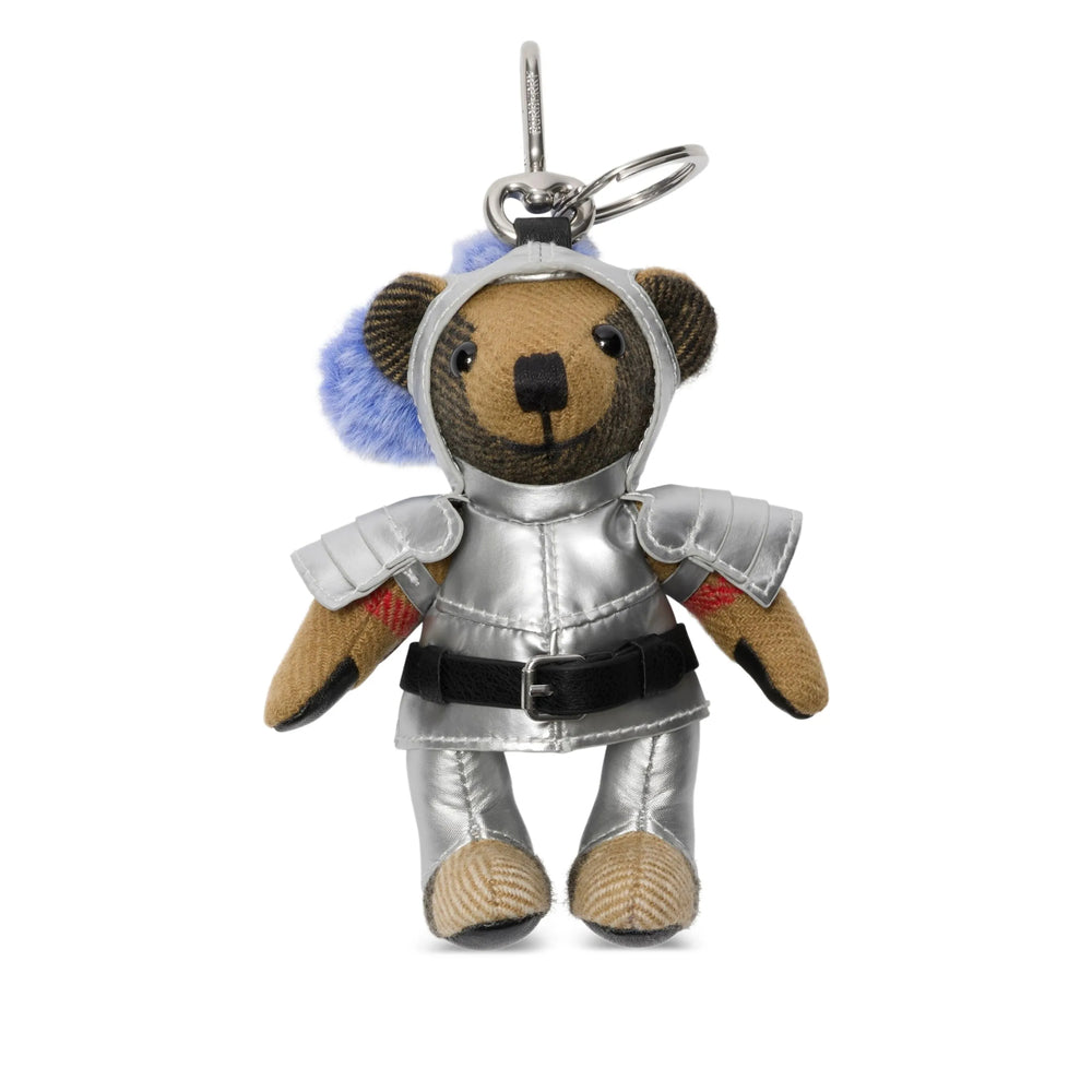 Keyring Burberry Grey/brown Artificial Fur: 100. Keyrings