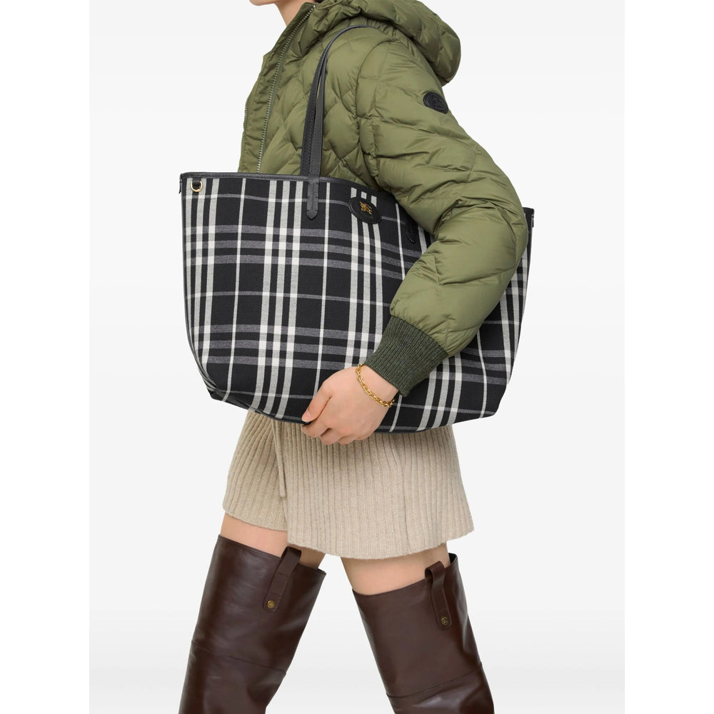 Bag Burberry Black/white Cotton: 67
