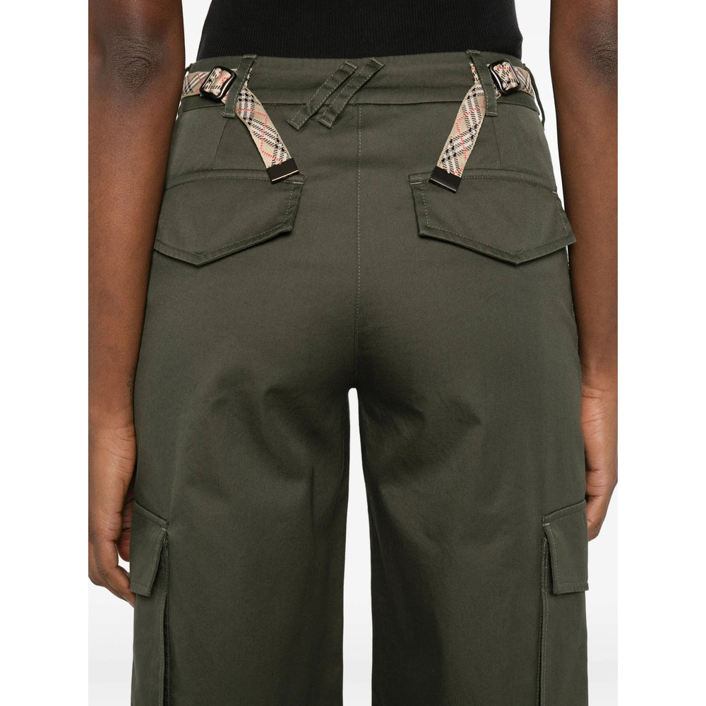 Pant Burberry Green Cotton: 100