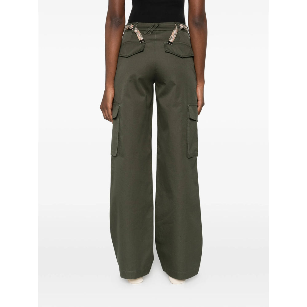 Pant Burberry Green Cotton: 100