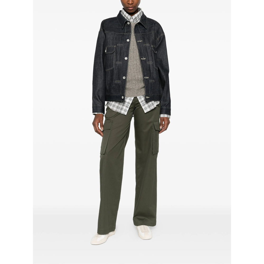 Pant Burberry Green Cotton: 100