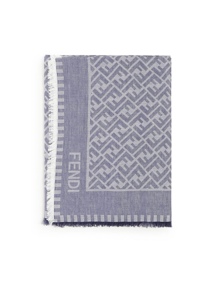 Fendi Scarfs Blue Cotton