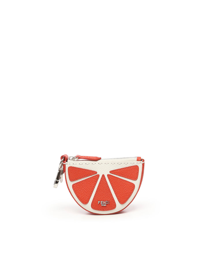Fendi Keychains Red Calfskin
