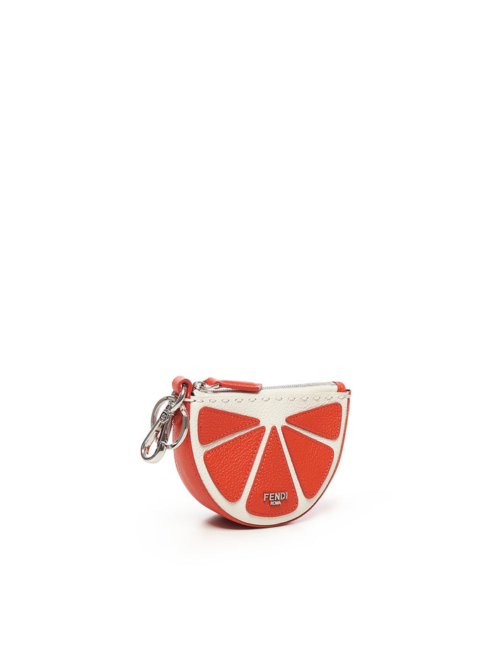 Fendi Keychains Red Calfskin