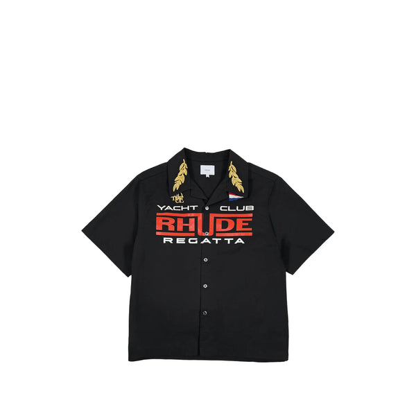 Short Sleeve Shirt Black Cotton