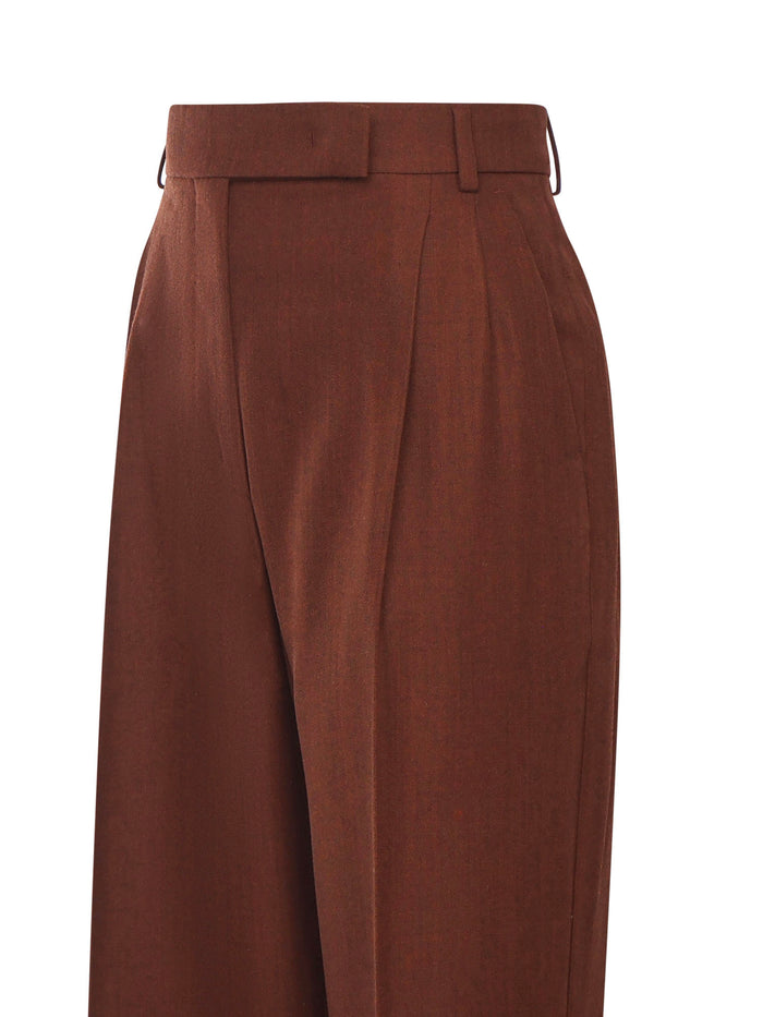 Max Mara Rtw Earth Tone Virgin Wool