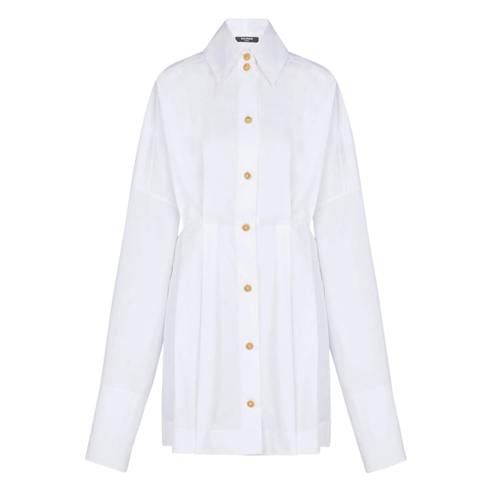 Dress Balmain White Cotton: 100