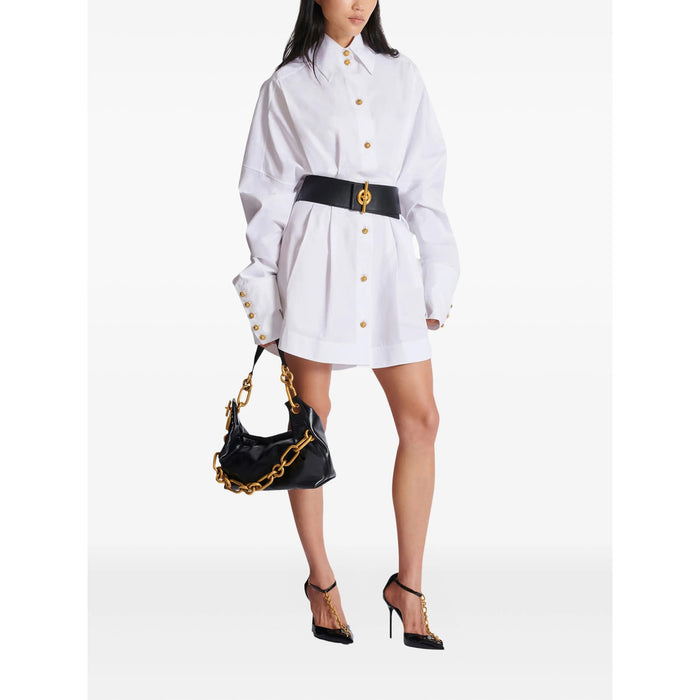 Dress Balmain White Cotton: 100