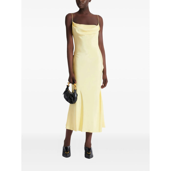 Dress Balmain Yellow Silk: 100