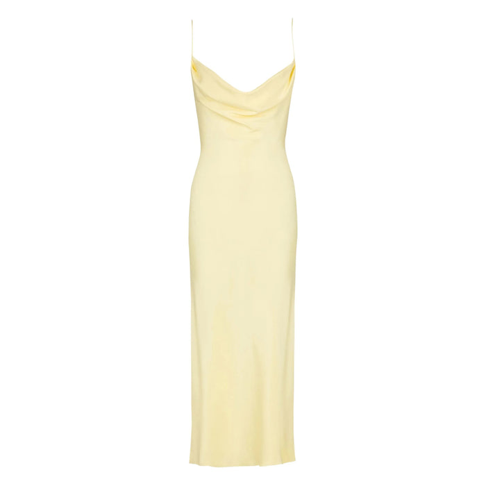 Dress Balmain Yellow Silk: 100
