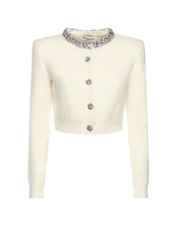 Self-Portrait Sweaters White Polyester