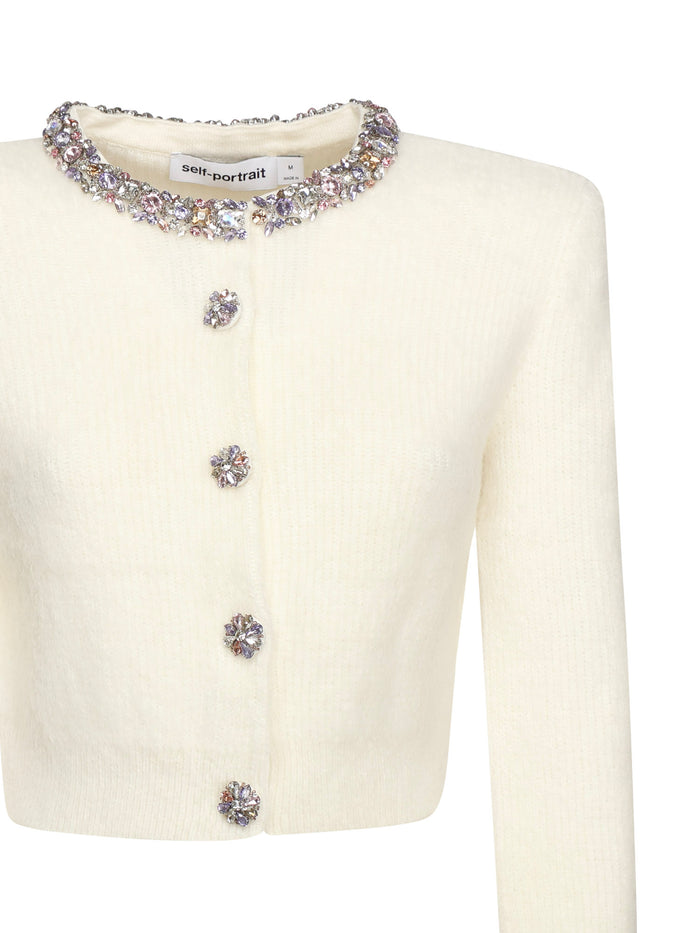 Self-Portrait Sweaters White Polyester
