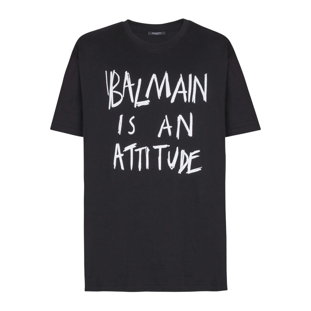 T-Shirt Balmain Black Organic Cotton: 100. T-shirts