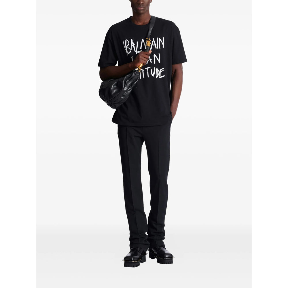 T-Shirt Balmain Black Organic Cotton: 100. T-shirts