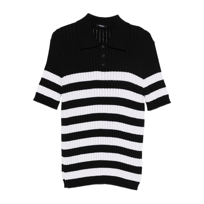 Sweater Balmain Black/white Cotton: 88