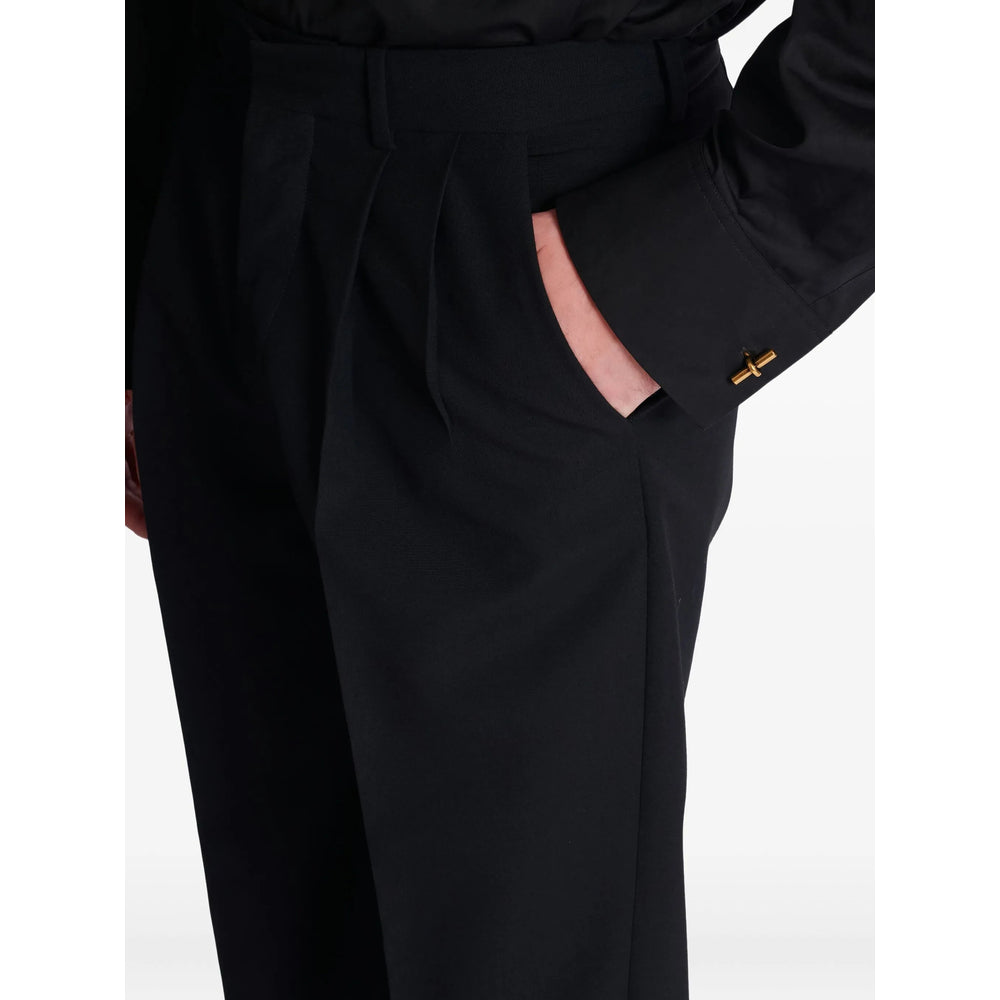 Pant Balmain Black Virgin Wool: 100