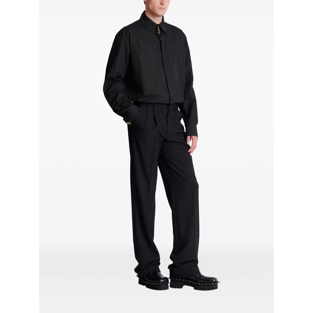 Pant Balmain Black Virgin Wool: 100