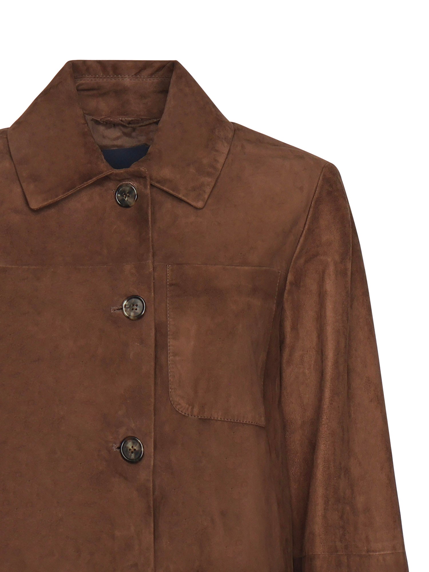 S Max Mara Jackets Dark Brown Lambskin