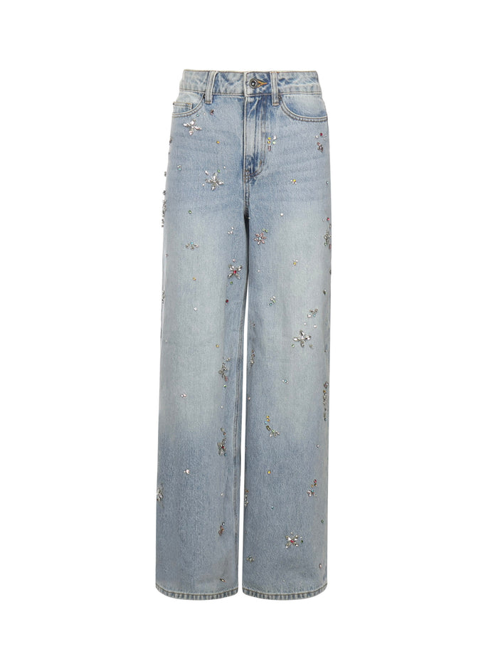 Self-Portrait Jeans Blue Cotton