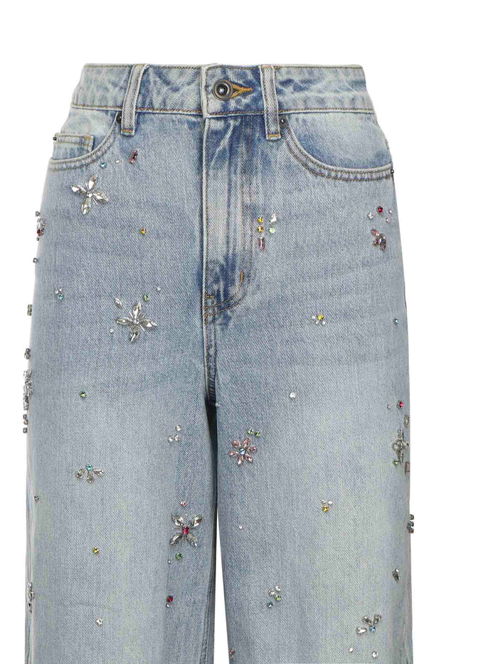 Self-Portrait Jeans Blue Cotton