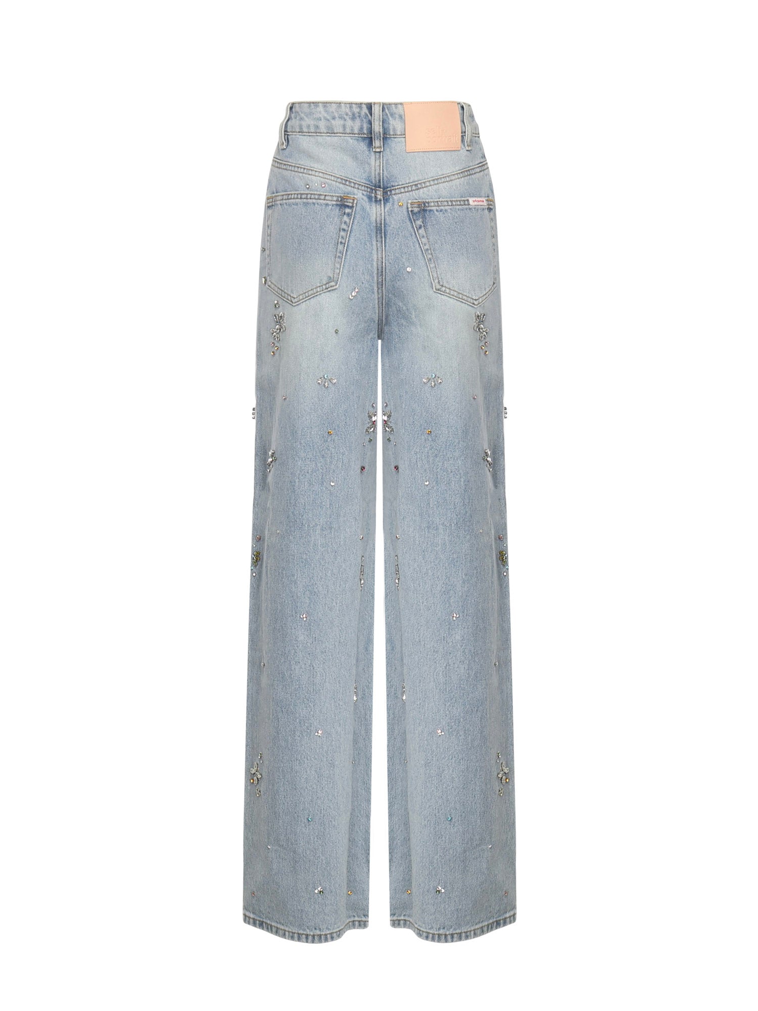 Self-Portrait Jeans Blue Cotton