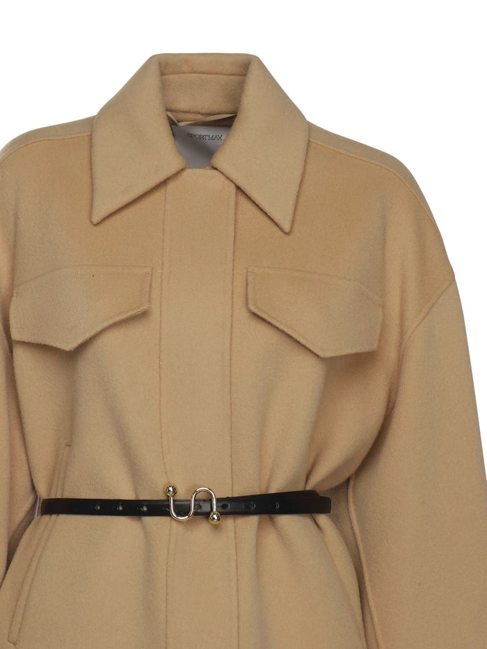 Sportmax Jackets Brown Virgin Wool