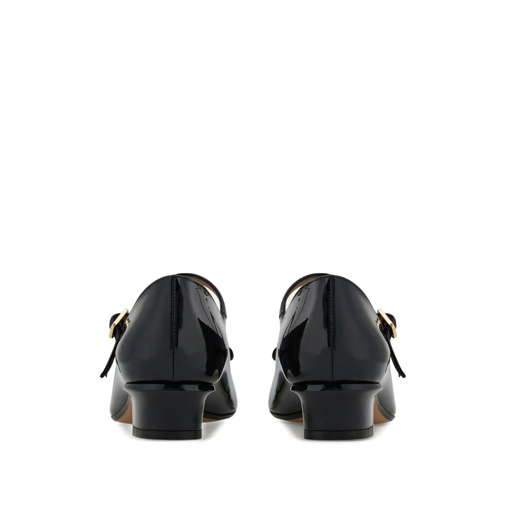 Shoes Ferragamo Black Goat Suede: 100