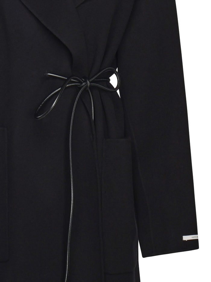 Sportmax Coats Black Virgin Wool