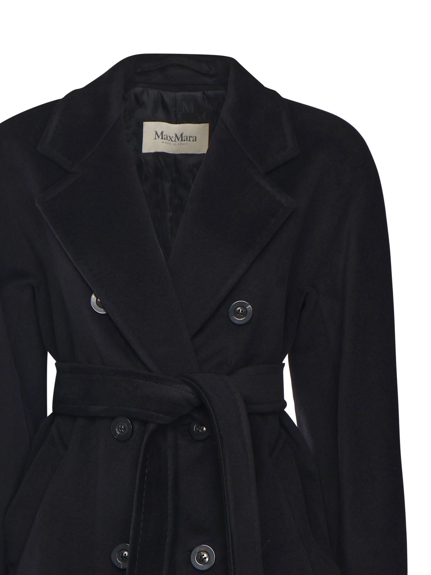 Max Mara Coats Black Virgin Wool