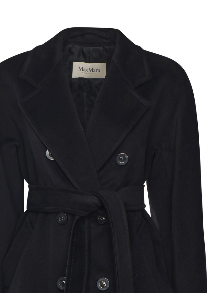 Max Mara Coats Black Virgin Wool
