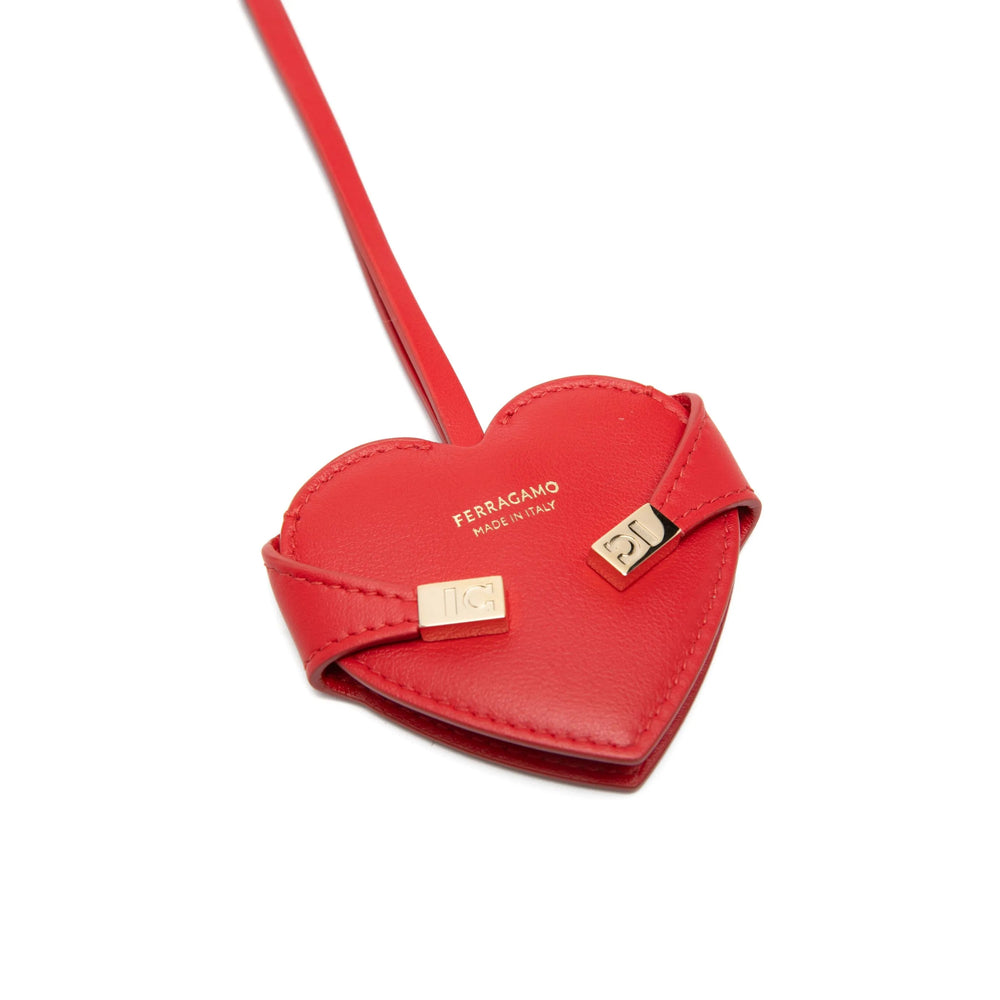 Keyring Ferragamo Red Calf Leather: 100. Keyrings