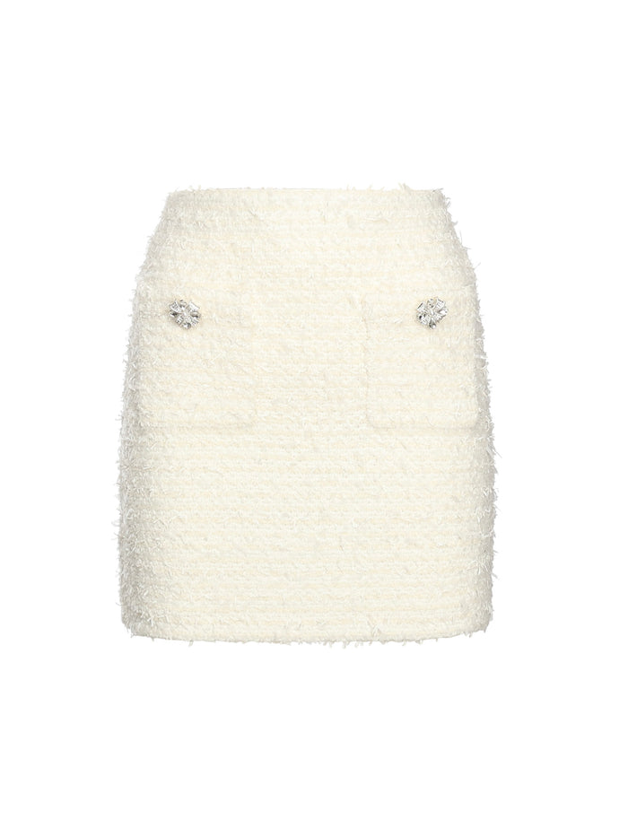 Self-Portrait Skirts White Cotton