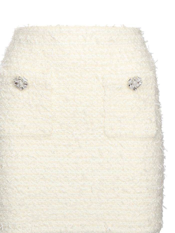 Self-Portrait Skirts White Cotton