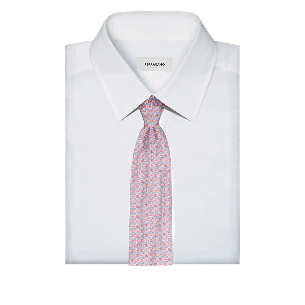 Tie Ferragamo Pink Silk: 100. Ties