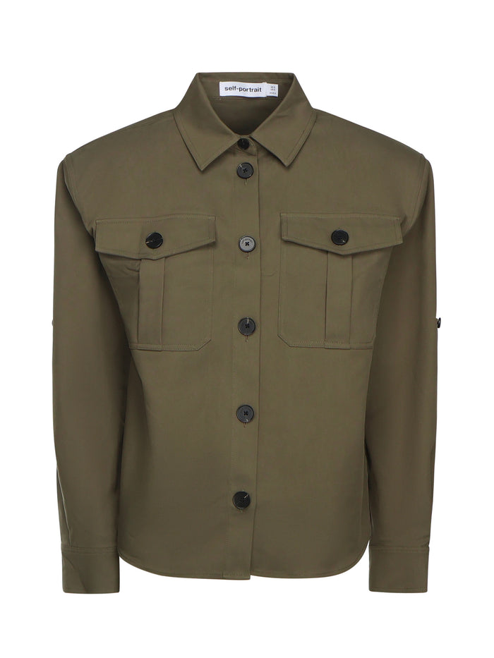 Self-Portrait Shirts Khaki Polyester