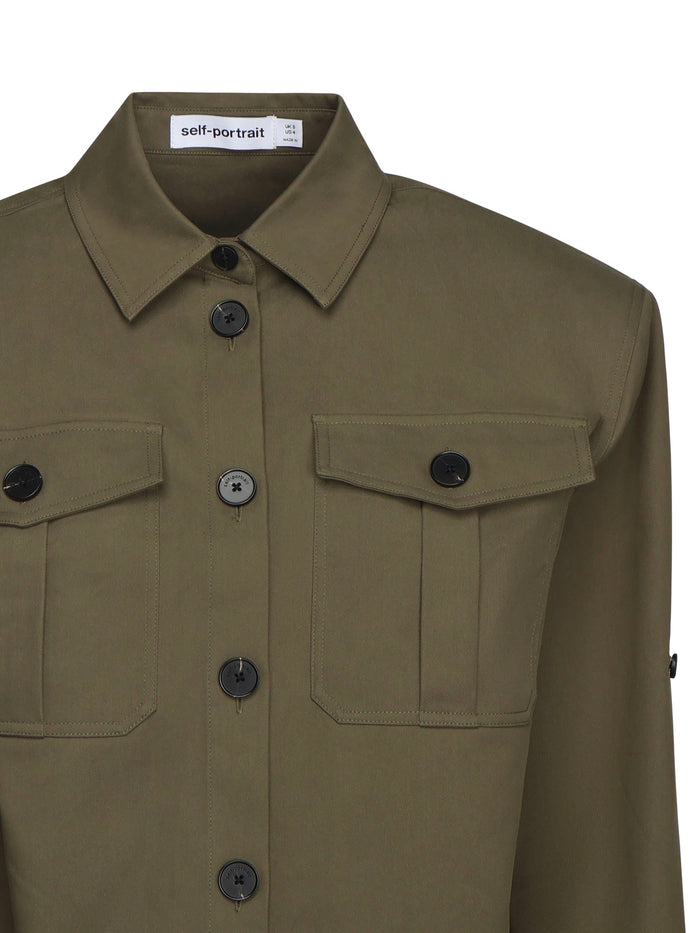 Self-Portrait Shirts Khaki Polyester