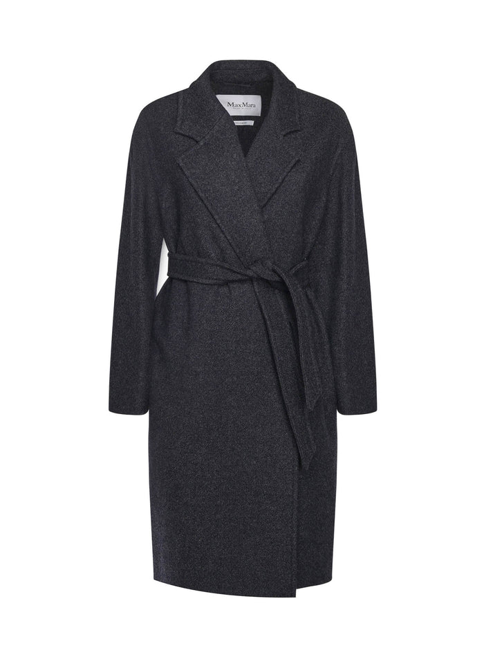 Max Mara Coats Blue Virgin Wool
